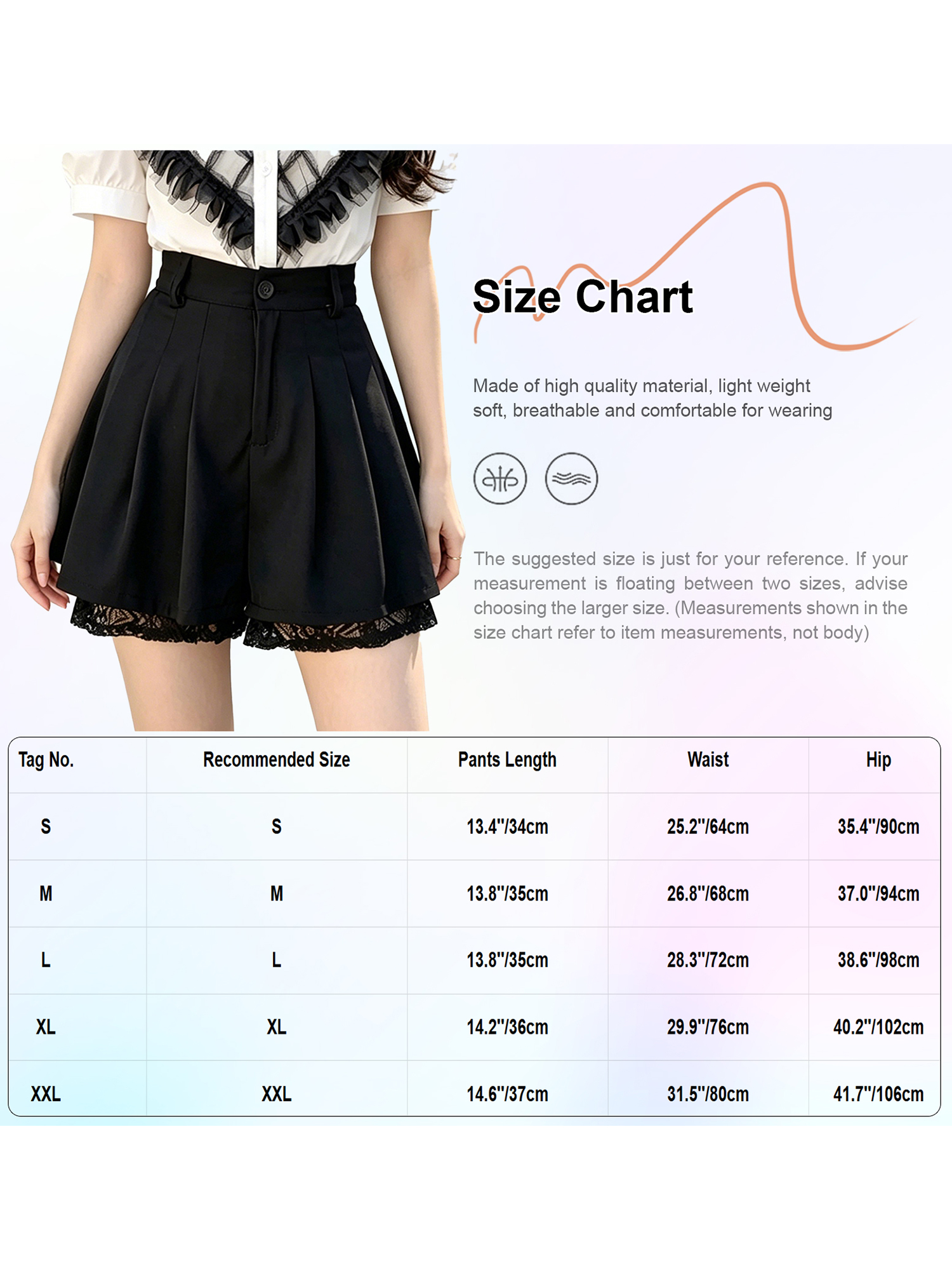 Women Casual High Waist Tailor - Elastic Lace Trim recensione e prezzo