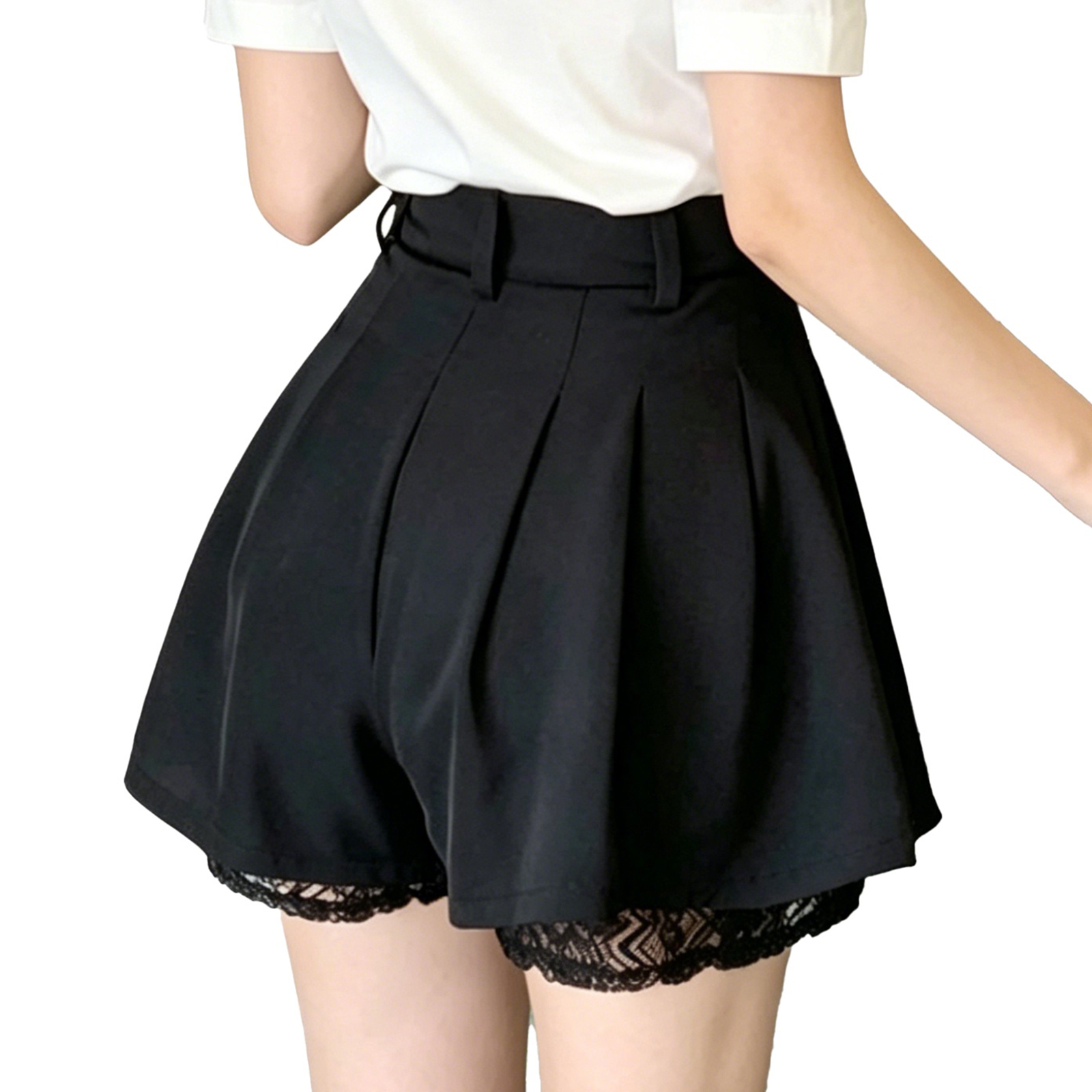 Women Casual High Waist Tailor - Elastic Lace Trim recensione e prezzo