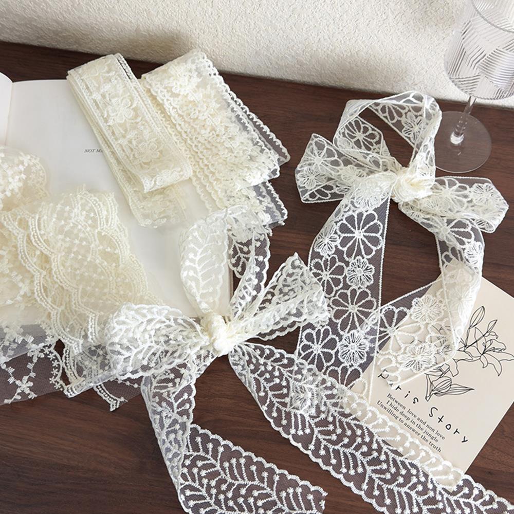 Elegant Lace Scarf Bow Necklac - Lace Ribbon Trim recensione e prezzo