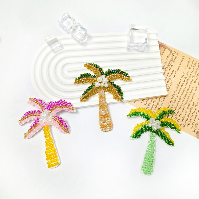 1Pc 3D Coconut Tree Beaded Pat - Craft Embellishments recensione e prezzo