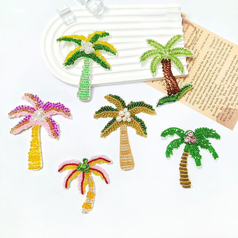 1Pc 3D Coconut Tree Beaded Pat - Craft Embellishments recensione e prezzo