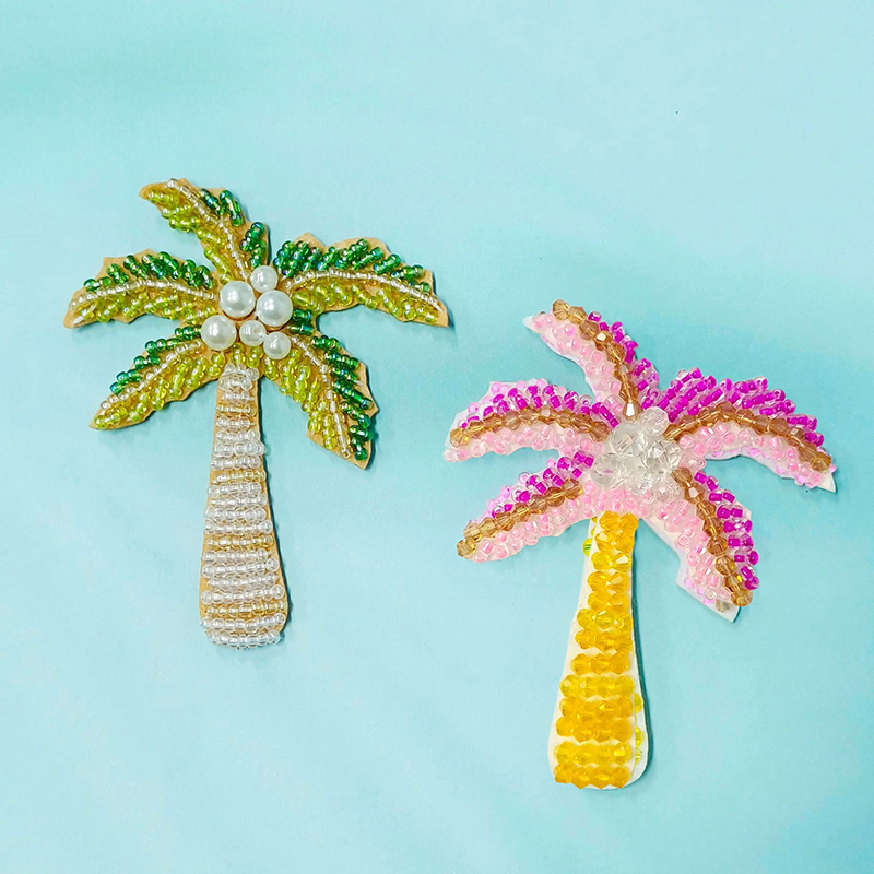 1Pc 3D Coconut Tree Beaded Pat - Craft Embellishments recensione e prezzo