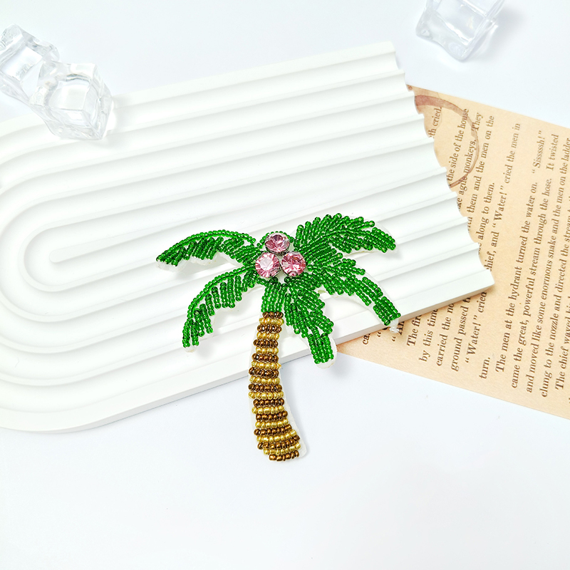1Pc 3D Coconut Tree Beaded Pat - Craft Embellishments recensione e prezzo