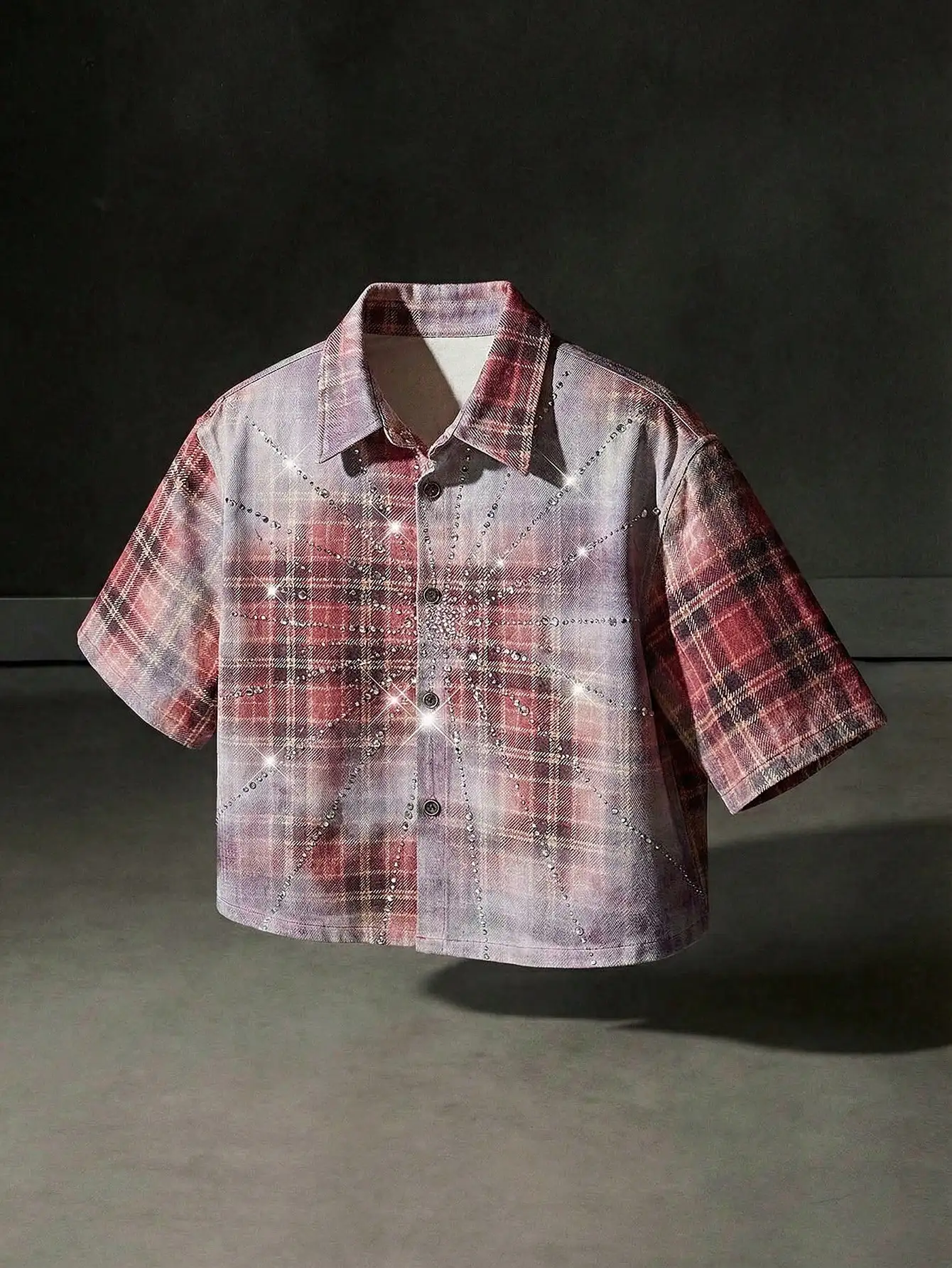 Mens Plaid Denim Shirt With Rh - Embellish Knit recensione e prezzo