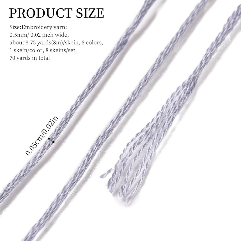 8 Skeins 70 Yards Grey Friends - Embroidery Embellishments recensione e prezzo