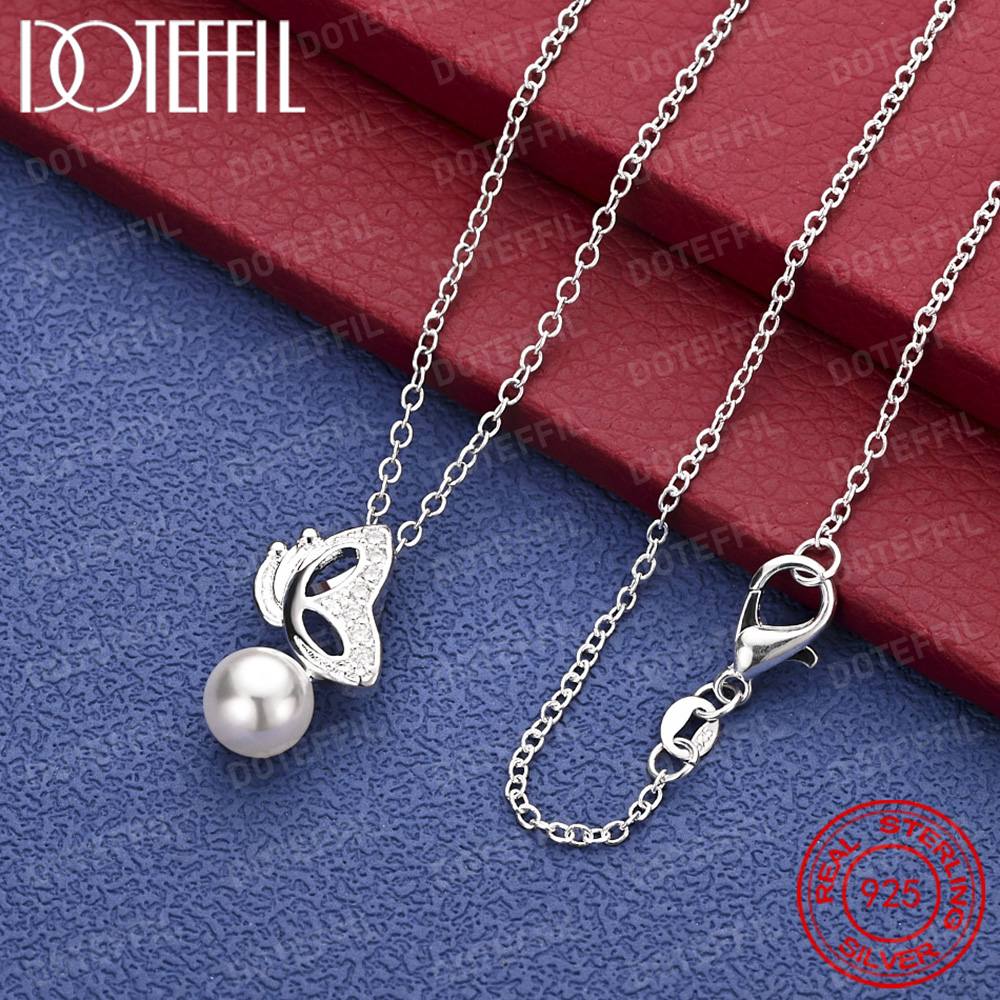 925 Sterling Silver Exquisite  - Pearl Trim Chain recensione e prezzo