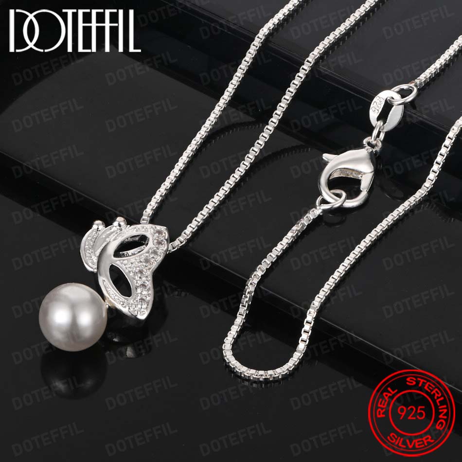 925 Sterling Silver Exquisite  - Pearl Trim Chain recensione e prezzo