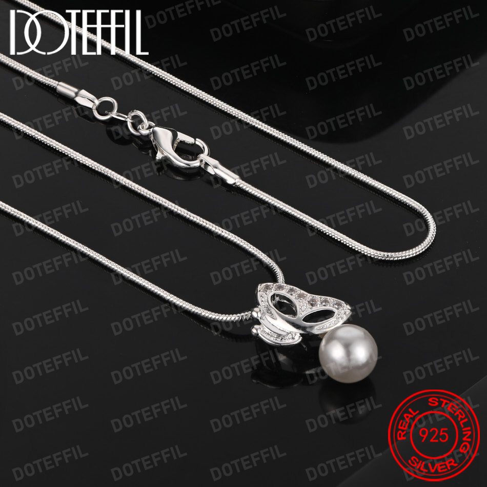 925 Sterling Silver Exquisite  - Pearl Trim Chain recensione e prezzo