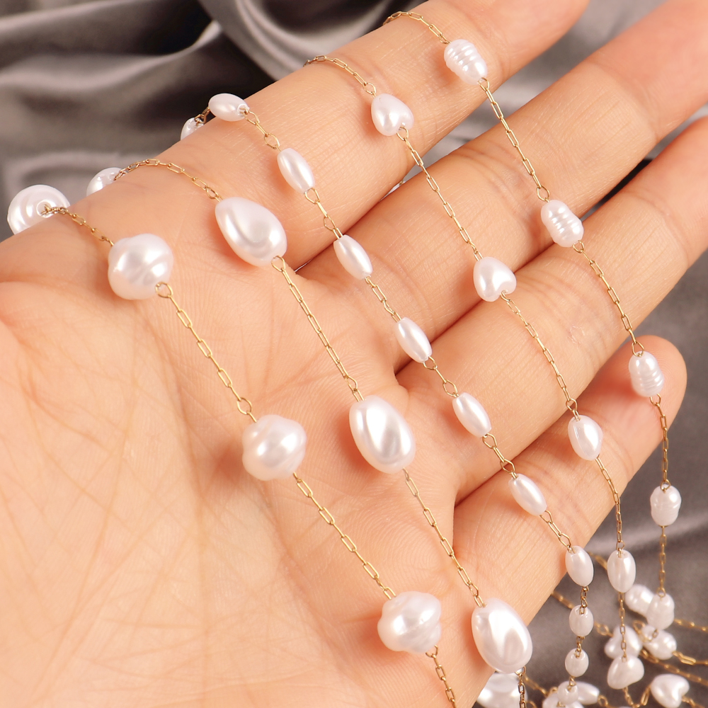 1Meters Stainless Steel Chain  - Pearl Trim Chain recensione e prezzo