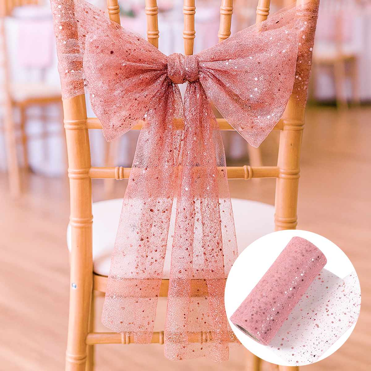 Glitter Tulle Rolls Birthday P - Organza Ribbon Spool recensione e prezzo
