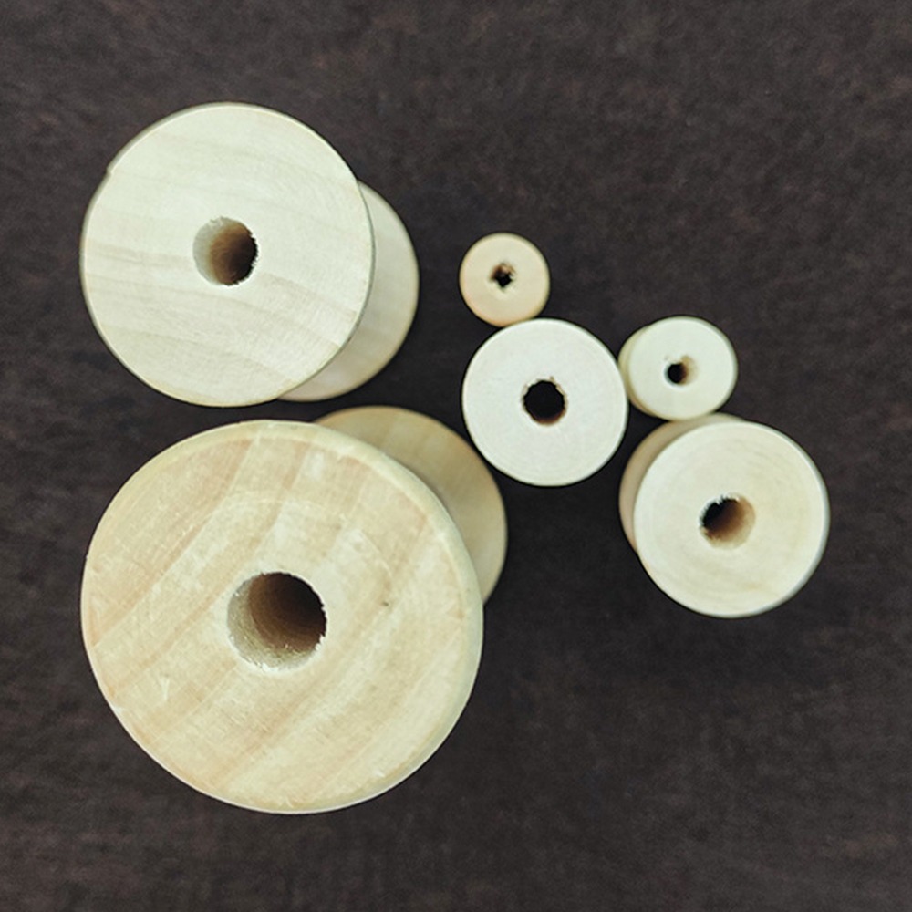 5/10PCS Wooden Bobbins Spools  - Organza Ribbon Spool recensione e prezzo
