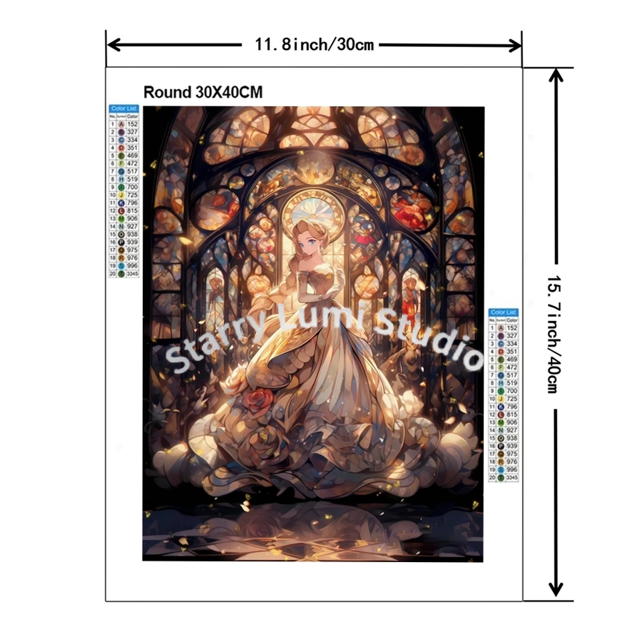 Cute Cinderella Castle 5D Full - Embroidery Embellishments recensione e prezzo