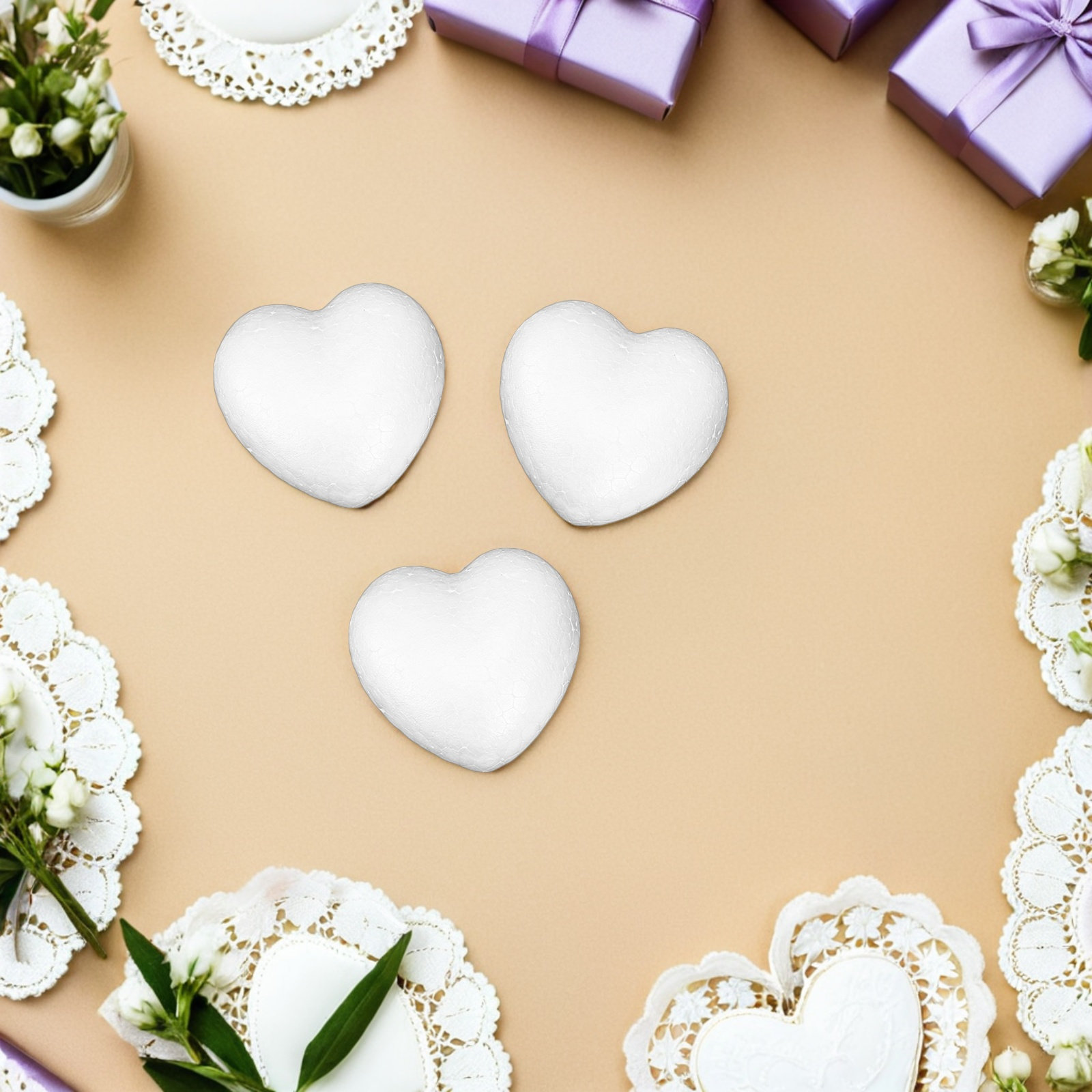 20Pcs Smooth Foam Heart Balls  - Craft Embellishment recensione e prezzo