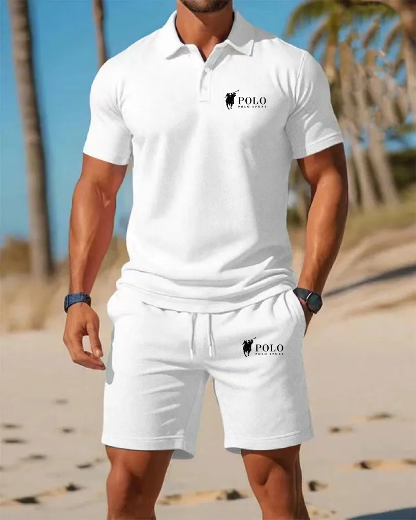 Men's Polo Shirt Set Summer Qu - Embellish Knit recensione e prezzo