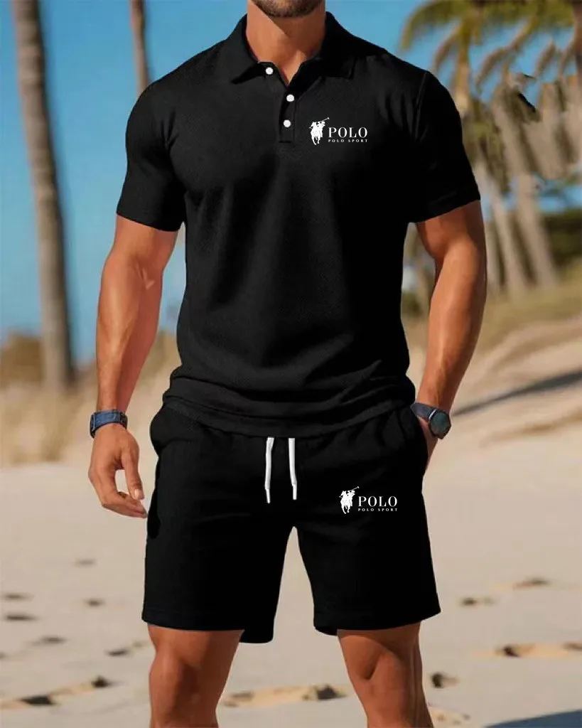 Men's Polo Shirt Set Summer Qu - Embellish Knit recensione e prezzo