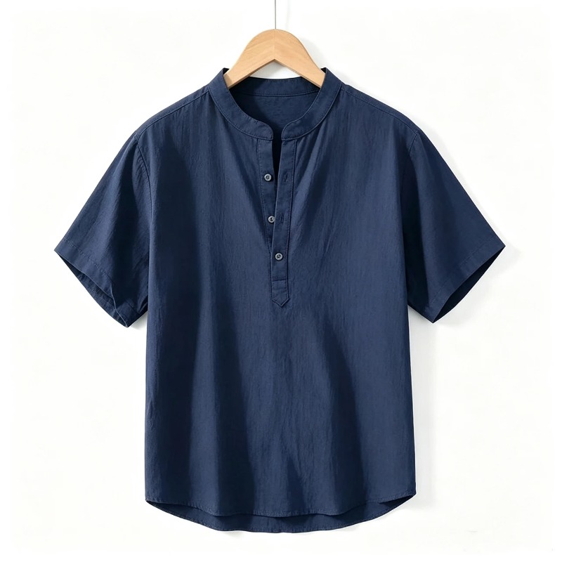 Men Cotton Linen Short-Sleeve  - Embellish Knit recensione e prezzo