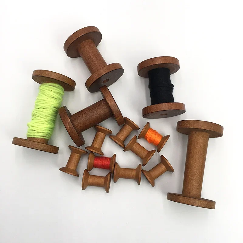 1Pc Brown Big Wood Empty Spool - Organza Ribbon Spool recensione e prezzo