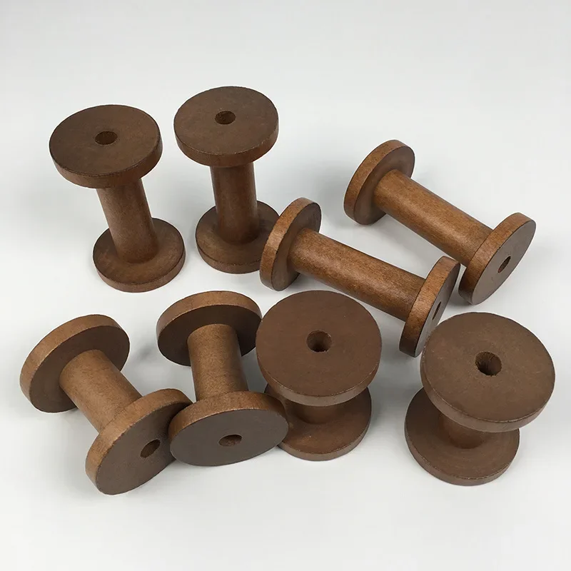 1Pc Brown Big Wood Empty Spool - Organza Ribbon Spool recensione e prezzo