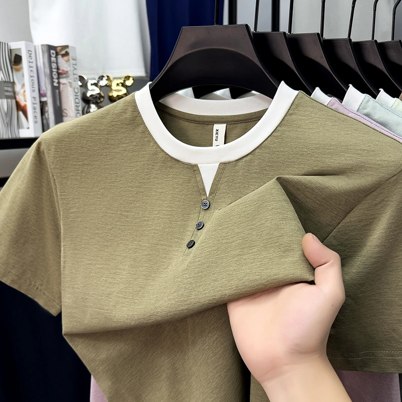 Mens Short Sleeve Henley Neck  - Embellish Knit recensione e prezzo
