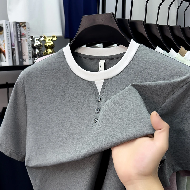 Mens Short Sleeve Henley Neck  - Embellish Knit recensione e prezzo