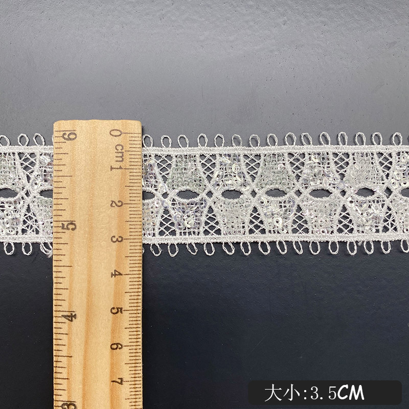 Hollow Wearable Sequins Ribbon - Lace Ribbon Trim recensione e prezzo