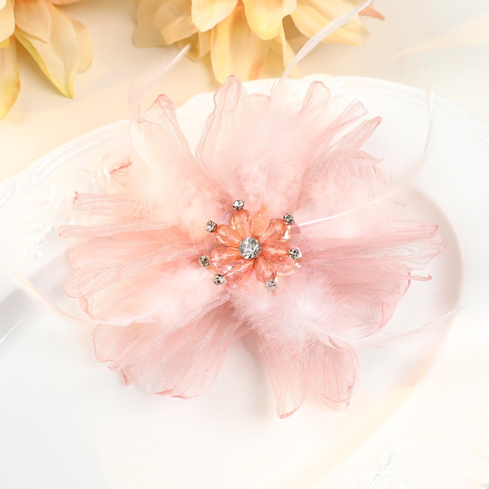 Handmade Mesh Feather Flower B - Crystal Mesh Fabric recensione e prezzo