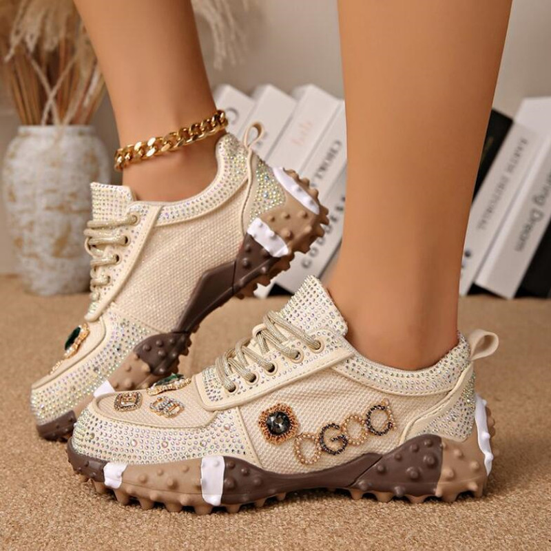 2026 Women Luxury Sneakers Rhi - Crystal Mesh Fabric recensione e prezzo