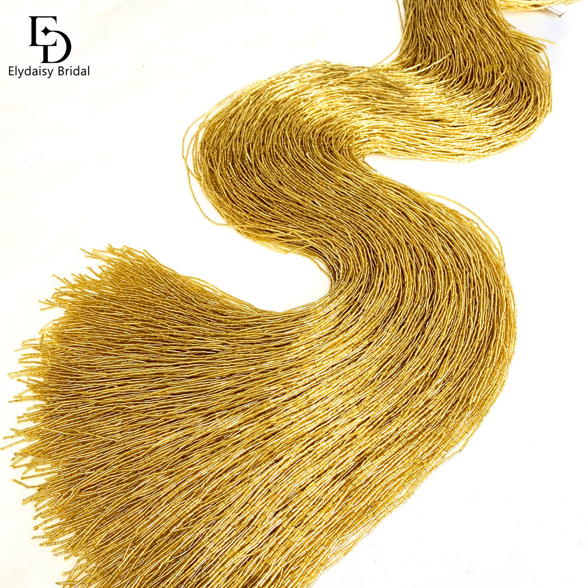 ELYDAISY 1Meter Length Champag - Beaded Trim Fringe recensione e prezzo