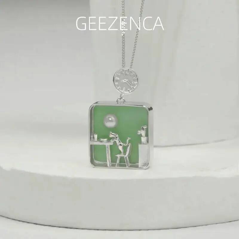 GEEZENCA 925 Sterling Silver G - Pearl Trim Chain recensione e prezzo