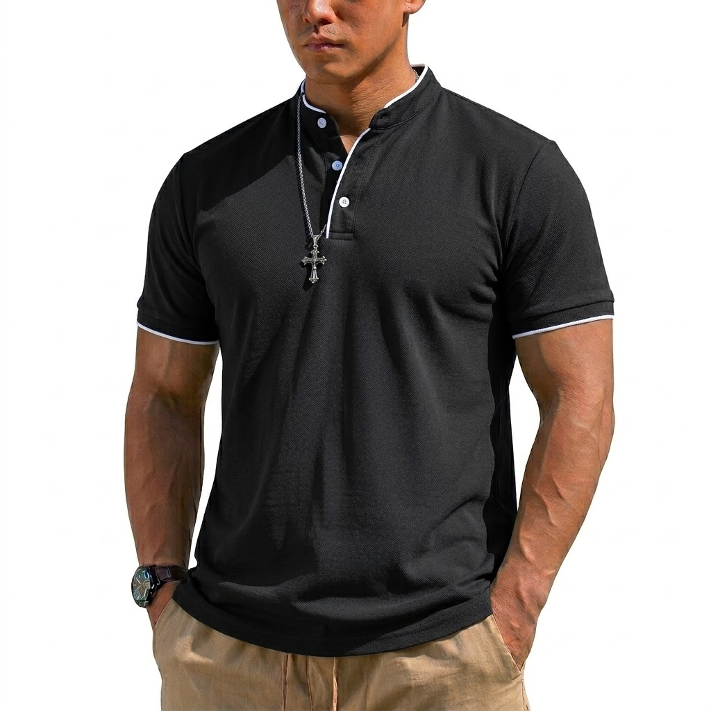 Summer Short Sleeve Henley Shi - Embellish Knit recensione e prezzo