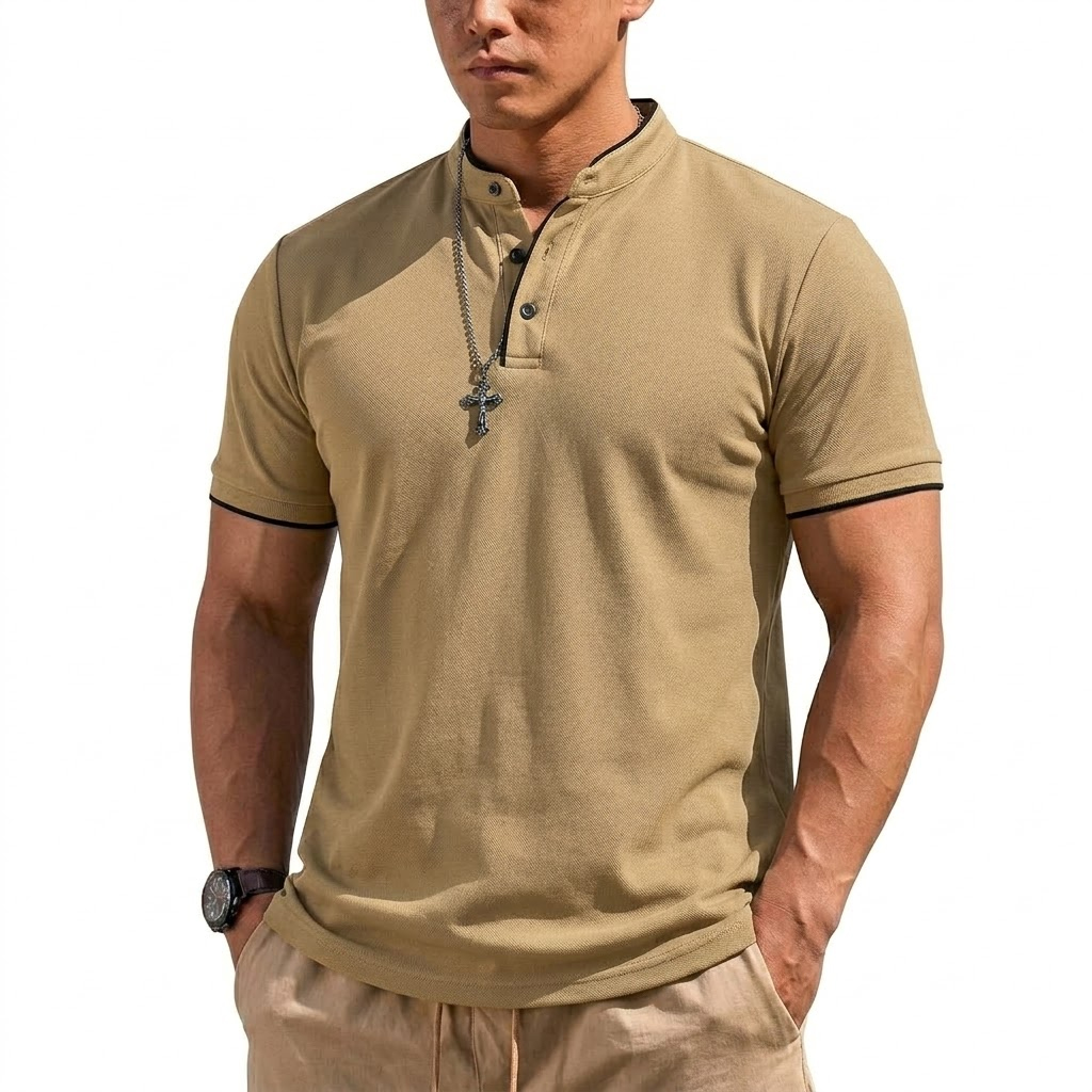 Summer Short Sleeve Henley Shi - Embellish Knit recensione e prezzo
