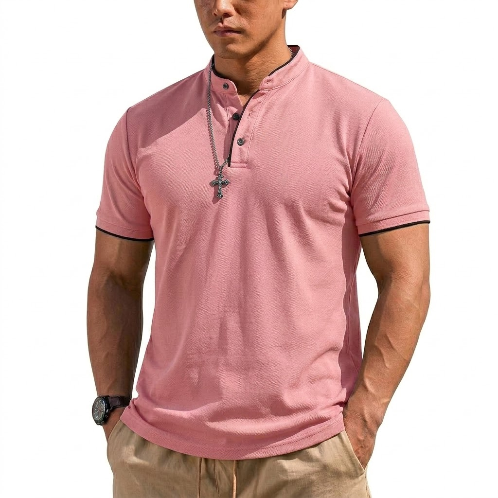 Summer Short Sleeve Henley Shi - Embellish Knit recensione e prezzo