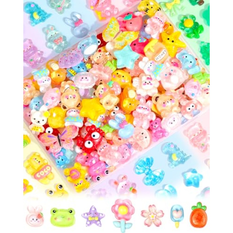 100PCS Cute Slime Charms Bulk  - Easter Craft Embellishment Set recensione e prezzo
