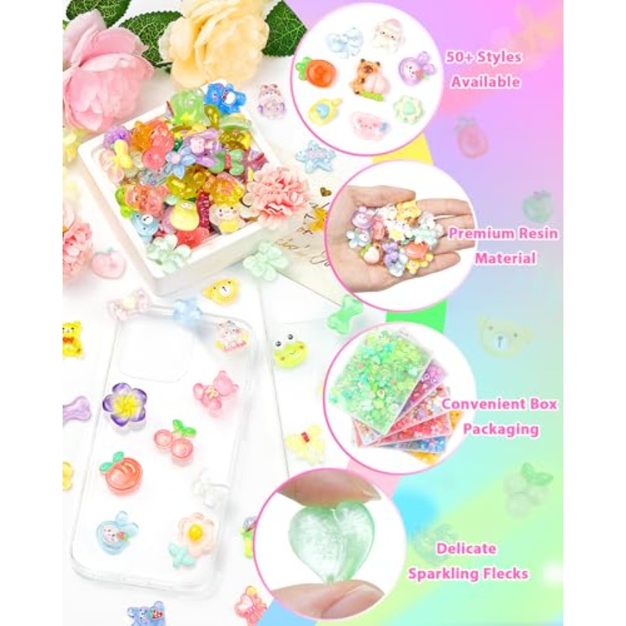 100PCS Cute Slime Charms Bulk  - Easter Craft Embellishment Set recensione e prezzo