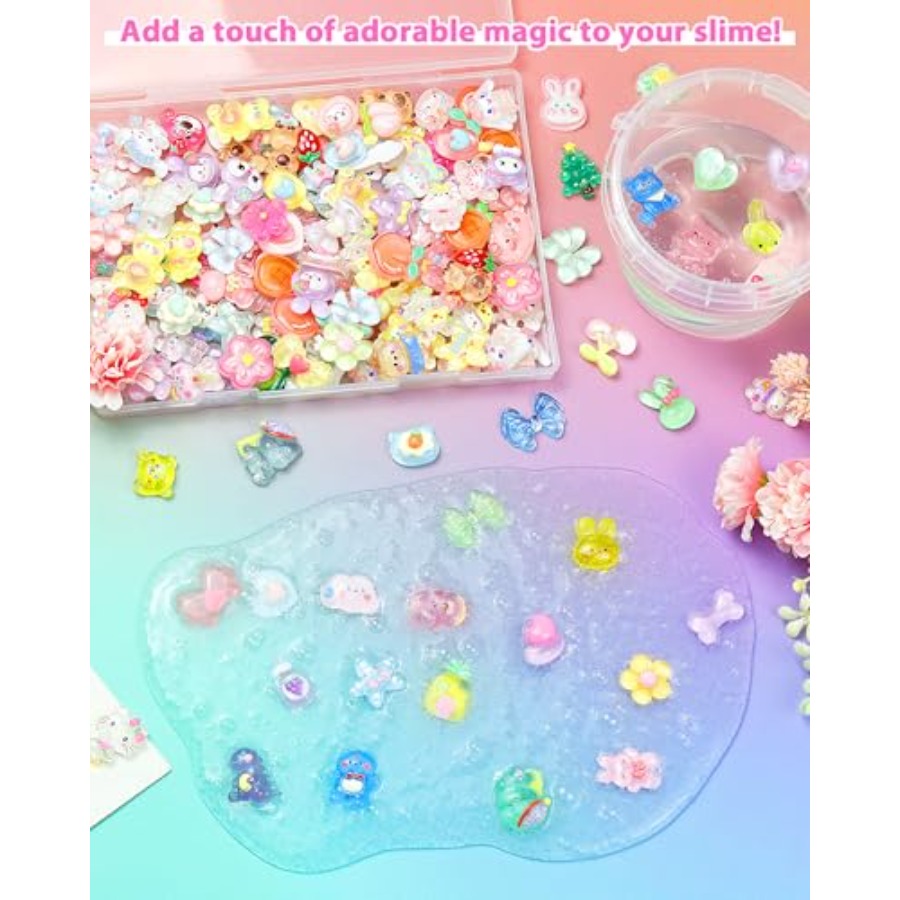 100PCS Cute Slime Charms Bulk  - Easter Craft Embellishment Set recensione e prezzo