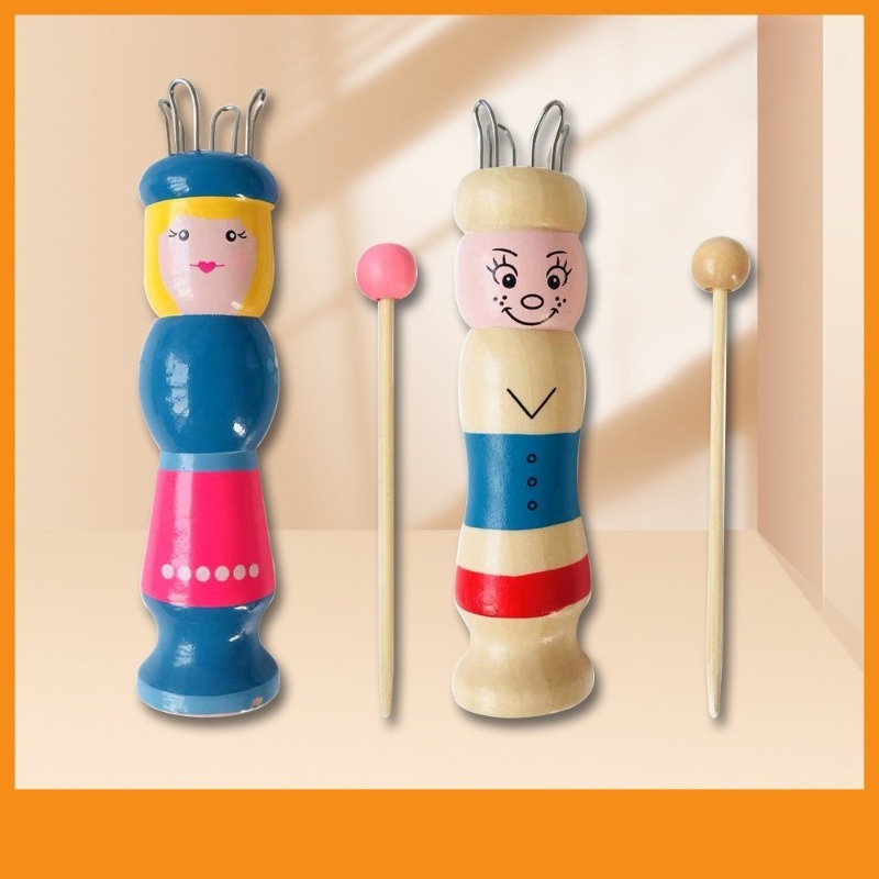 Wooden Doll French Knitter Kid - Pom Pom Maker Tool recensione e prezzo