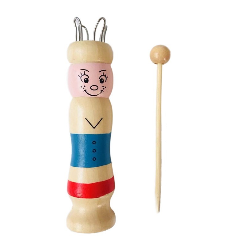 Wooden Doll French Knitter Kid - Pom Pom Maker Tool recensione e prezzo