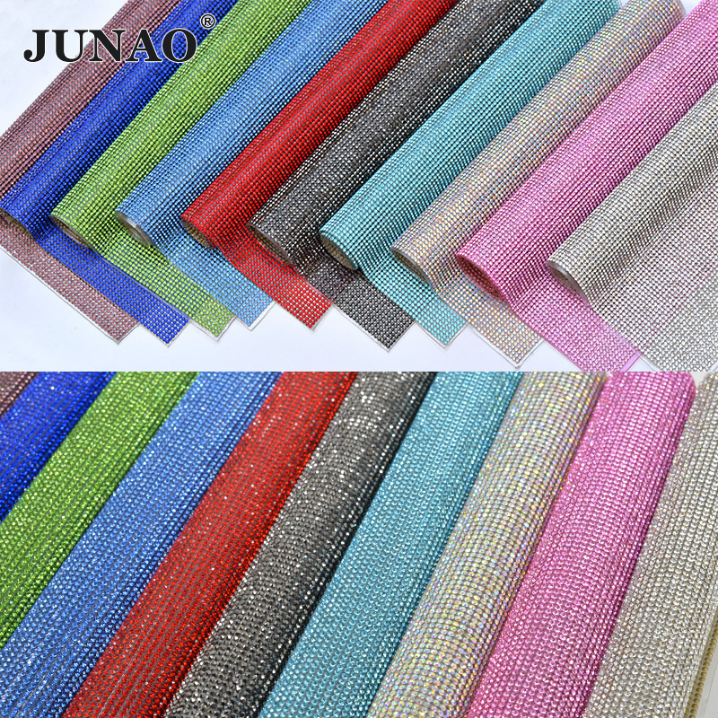 JUNAO 24x40cm Light Peach Self - Hotfix Rhinestone Sheet recensione e prezzo