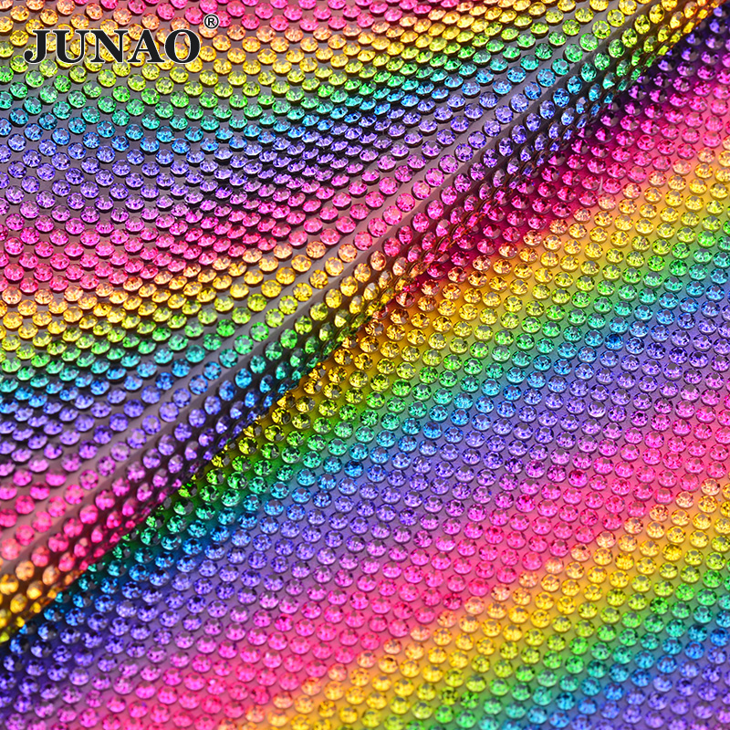 JUNAO 24x40cm Light Peach Self - Hotfix Rhinestone Sheet recensione e prezzo