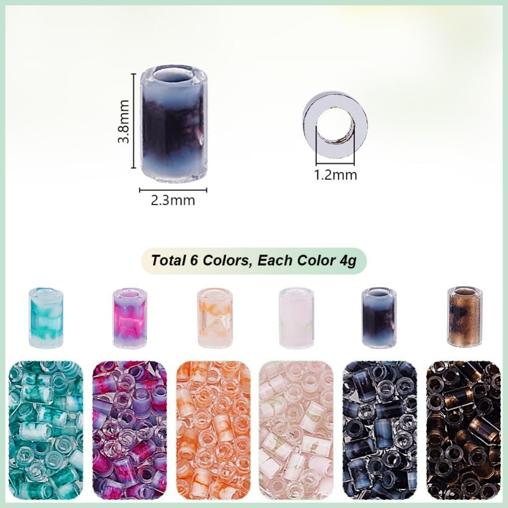720pcs 6 Colors Tube Beads 24g - Embroidery Craft recensione e prezzo
