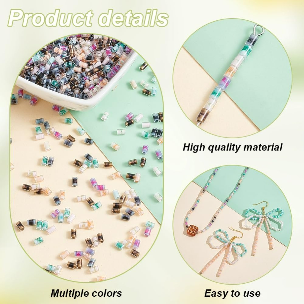 720pcs 6 Colors Tube Beads 24g - Embroidery Craft recensione e prezzo