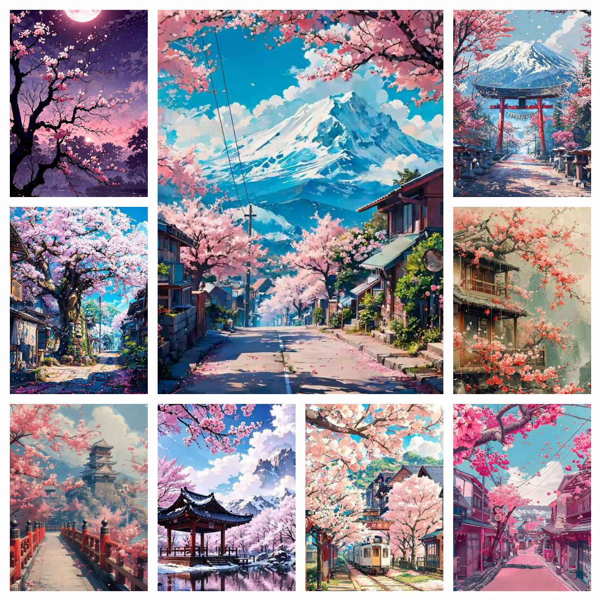 1PC frameless Japanese Cherry  - Embroidery Embellishments recensione e prezzo
