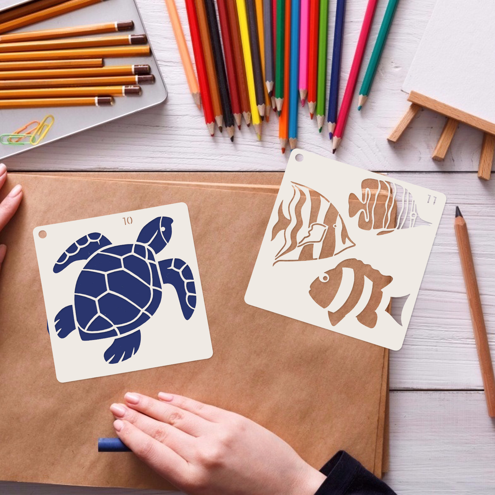 16pcs Ocean World Painting Tem - Craft Embellishment World recensione e prezzo