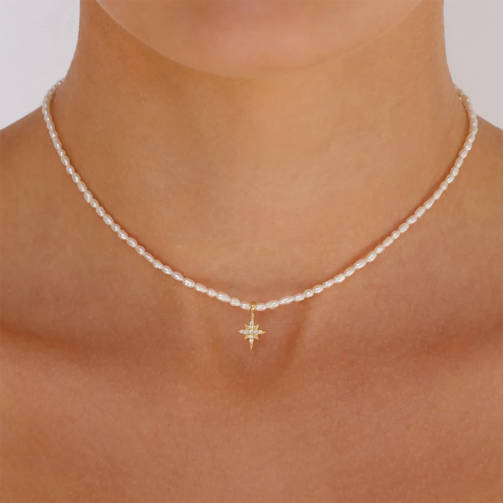 BOAKO Pearl Necklace Silver 92 - Pearl Trim Chain recensione e prezzo