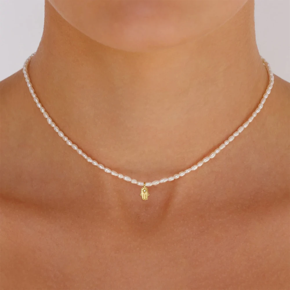 BOAKO Pearl Necklace Silver 92 - Pearl Trim Chain recensione e prezzo