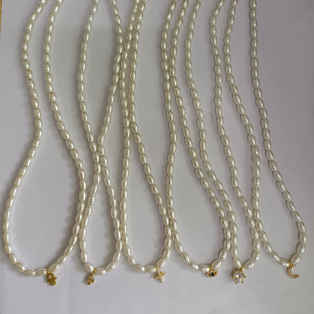 BOAKO Pearl Necklace Silver 92 - Pearl Trim Chain recensione e prezzo