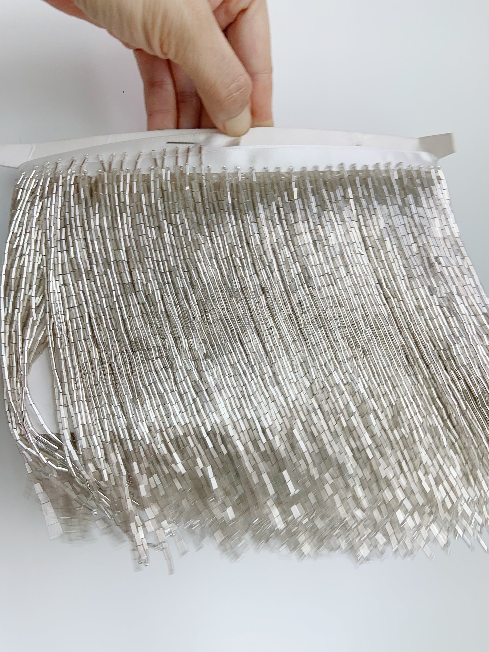 1 Yard Light Blue Bead Fringe  - Beaded Trim Fringe recensione e prezzo
